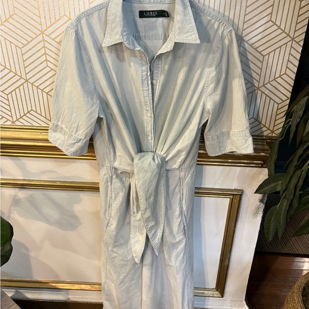 Ralph Lauren Light Blue Midi Dress